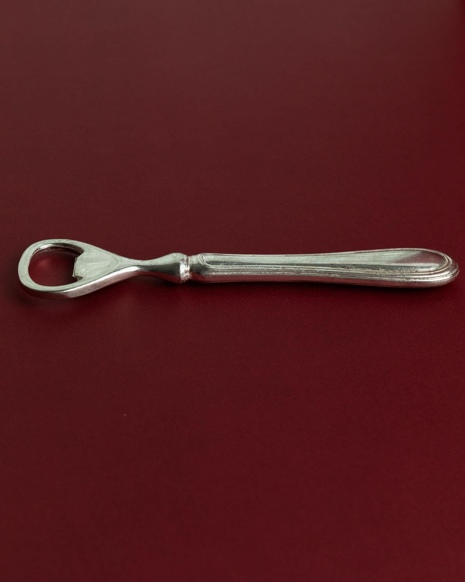 Vintage Flaschenöffner versilbert 1960er minimal klassisch zeitlos elegantes Bar-Accessoire