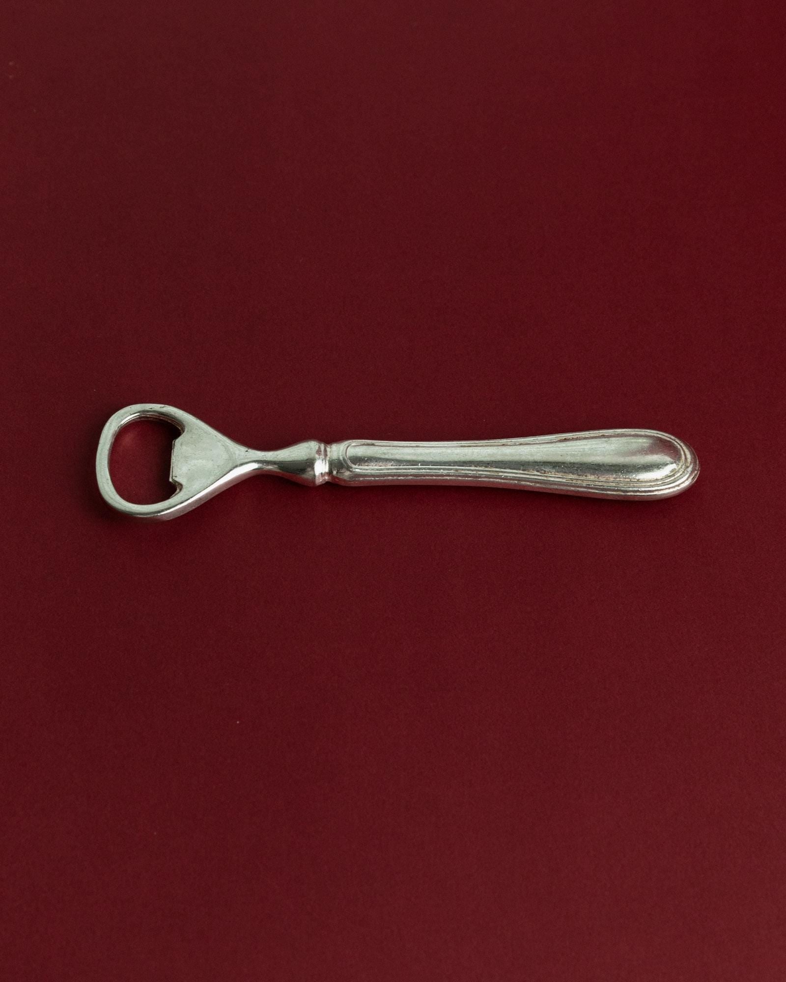Vintage Flaschenöffner versilbert 1960er minimal klassisch zeitlos elegantes Bar-Accessoire