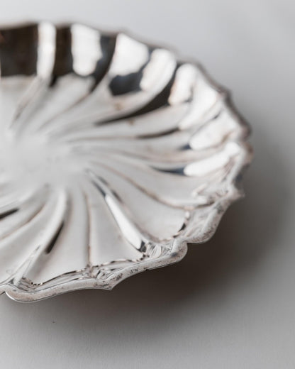 Vintage Versilberte Schale mit Swirl-Design, 1960er