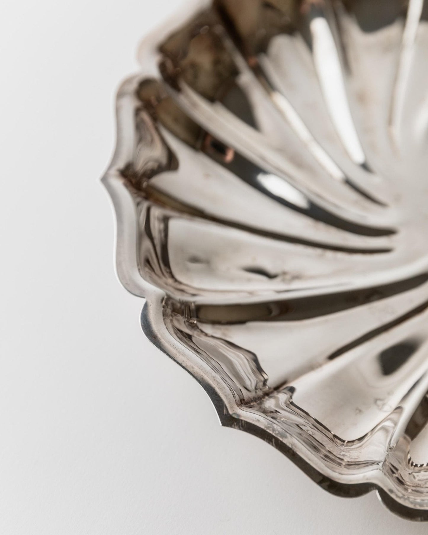 Vintage Versilberte Schale mit Swirl-Design, 1960er
