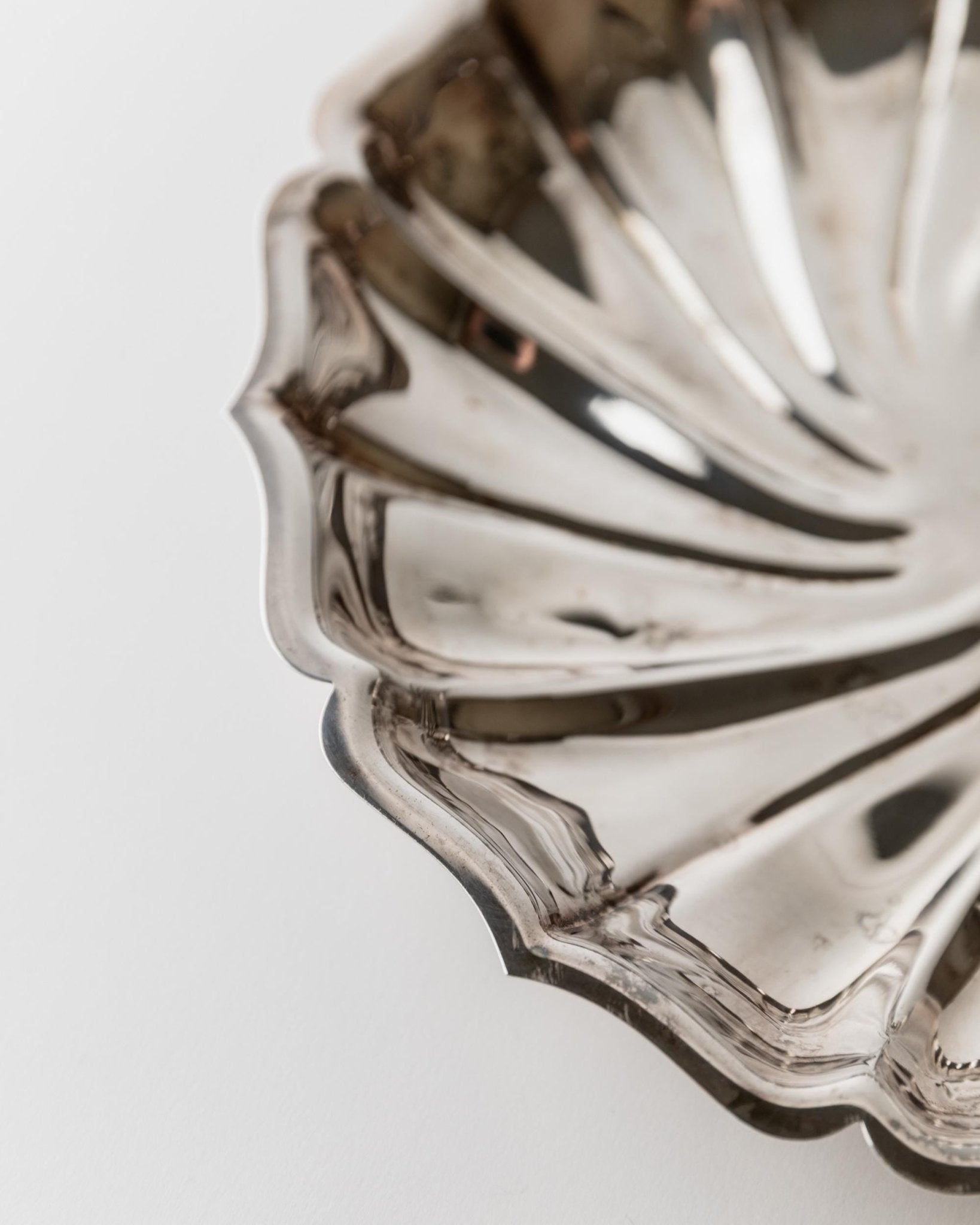 Vintage Versilberte Schale mit Swirl-Design, 1960er