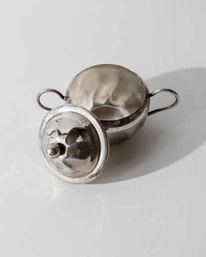 Vintage versilbertes Kaffeeset mit zwei Espressotassen, Zuckerdose und Tablett, 1960er