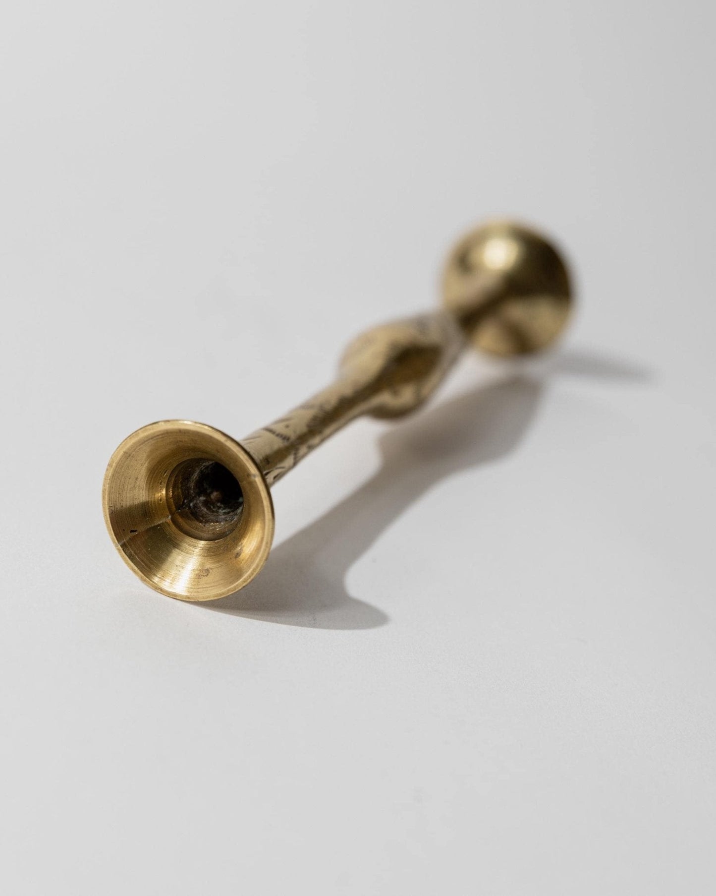 Vintage Messing-Vase mit graviertem Ethno-Muster