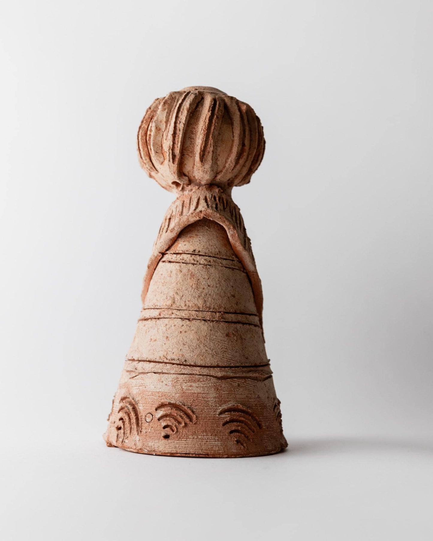 Vintage Terrakotta Keramik Skulptur Naive Figur Unikat Terrakotta-Töne Keramik Kunst