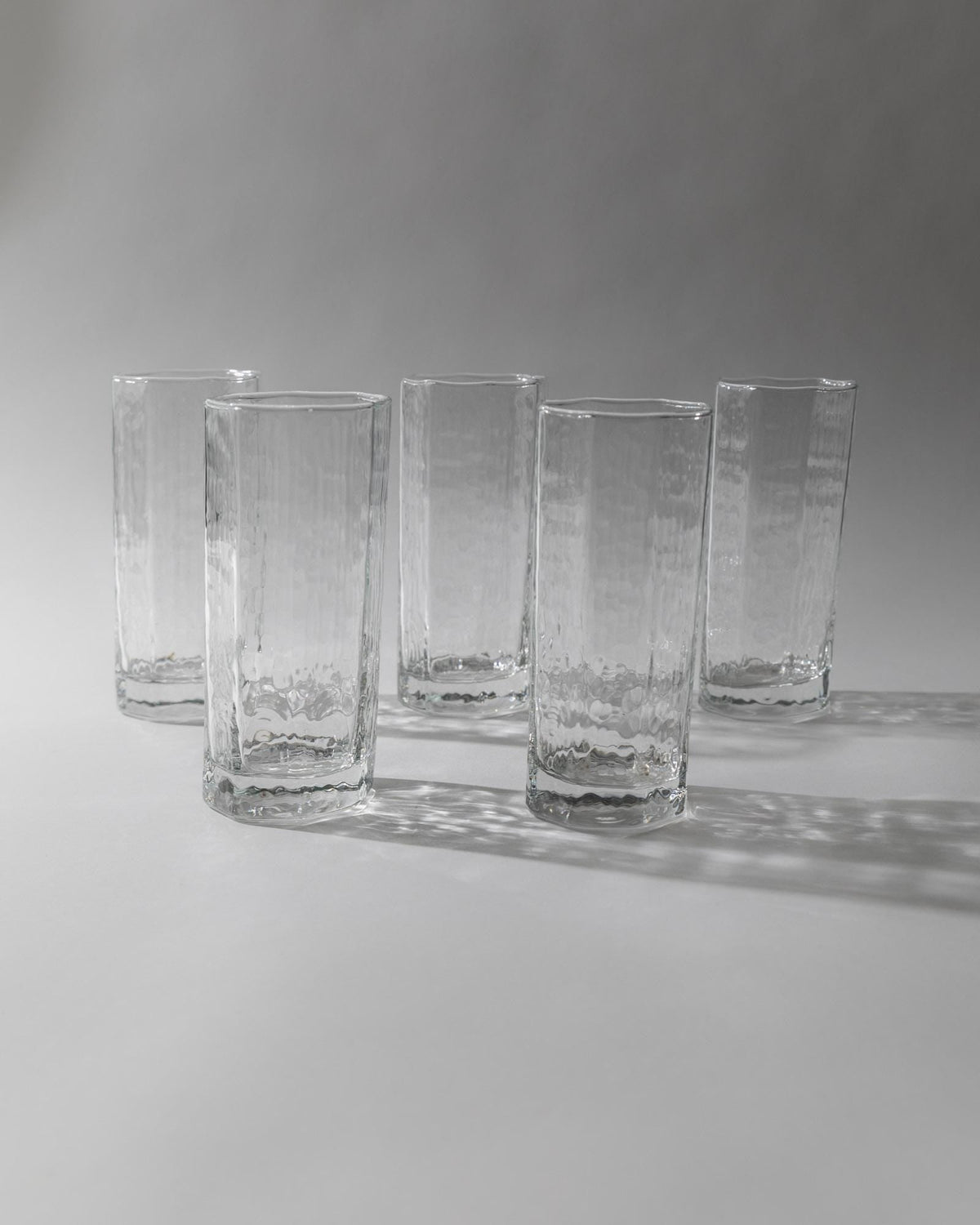 Vintage Trinkglas Set von 5 Octagonal von Luminarc