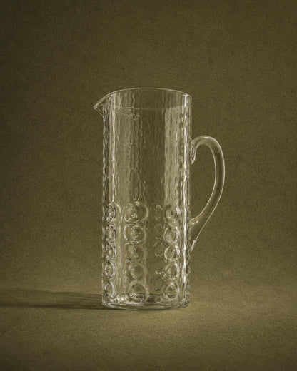 Vintage Glaskrug "Bubble Glass" von JH Elegance, Belgien