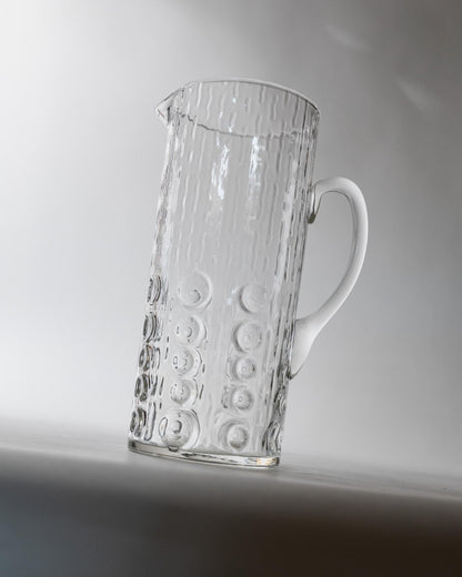 Vintage Glaskrug "Bubble Glass" von JH Elegance, Belgien