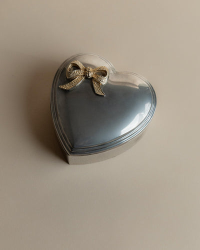 Vintage Schmuckschatulle Herzform mit Schleife