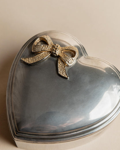 Vintage Schmuckschatulle Herzform mit Schleife