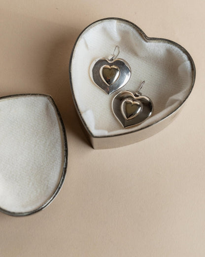 Vintage Schmuckschatulle Herzform mit Schleife