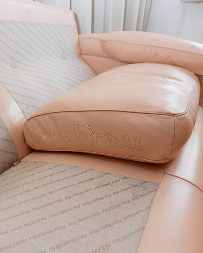 Vintage Sofa Petronio von Tito Agnoli für Poltrona Frau Blush Leder, Daunenfüllung