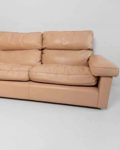 Vintage Sofa Petronio von Tito Agnoli für Poltrona Frau Blush Leder, Daunenfüllung