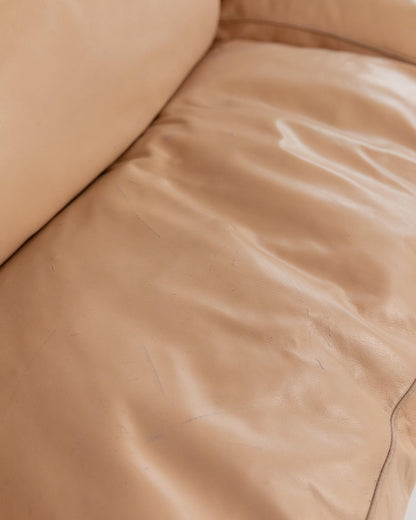 Vintage Sofa Petronio von Tito Agnoli für Poltrona Frau Blush Leder, Daunenfüllung