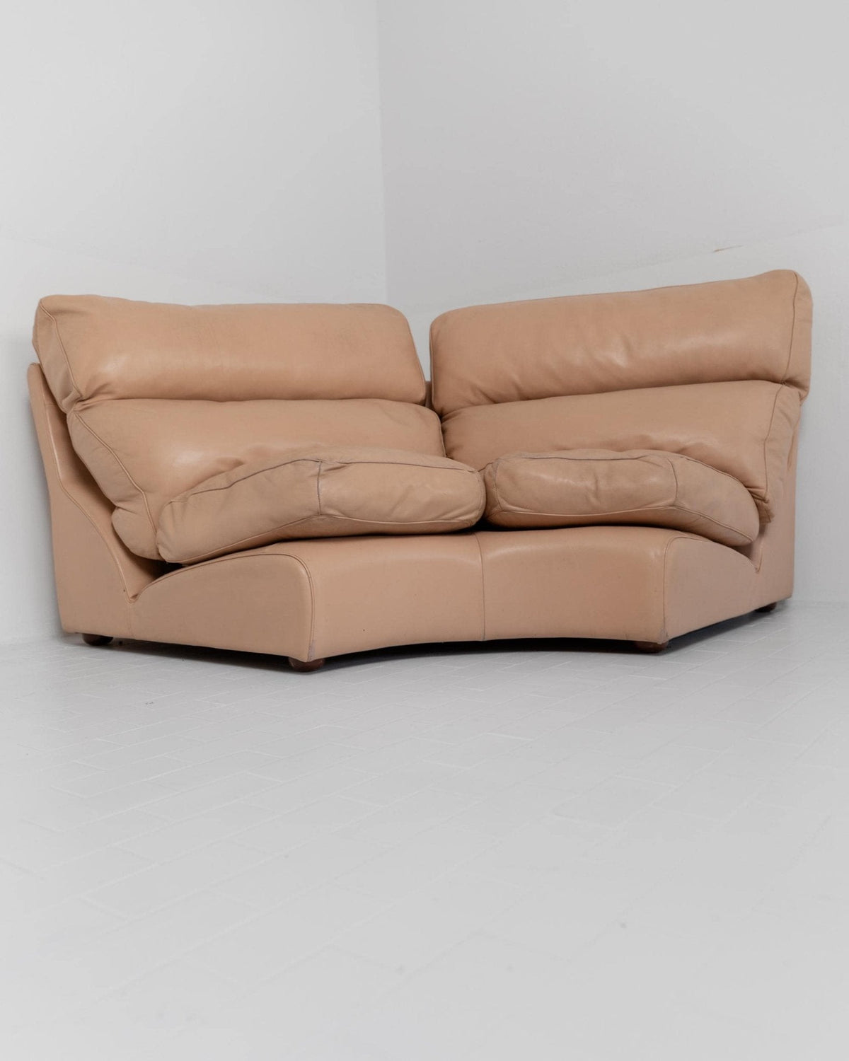 Vintage Sofa Petronio von Tito Agnoli für Poltrona Frau Blush Leder