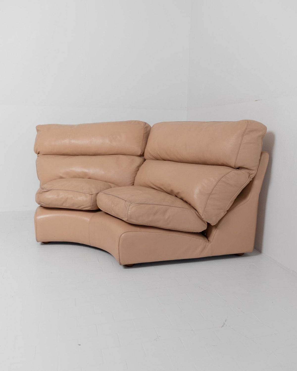 Vintage Sofa Petronio von Tito Agnoli für Poltrona Frau Blush Leder