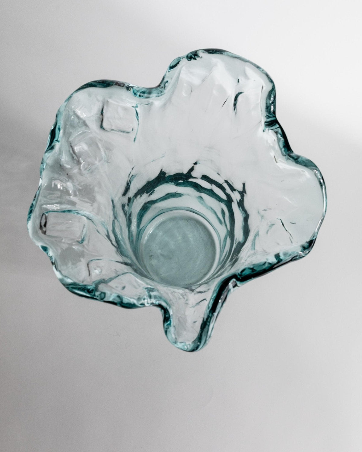 Vintage Vase Murano Glas von Murano für Italien, großes Blasenglas, blau, 1970er