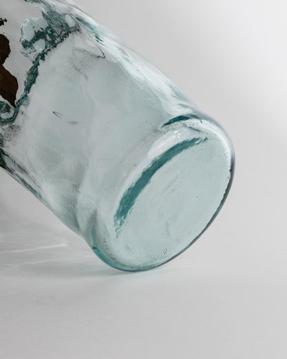 Vintage Vase Murano Glas von Murano für Italien, großes Blasenglas, blau, 1970er
