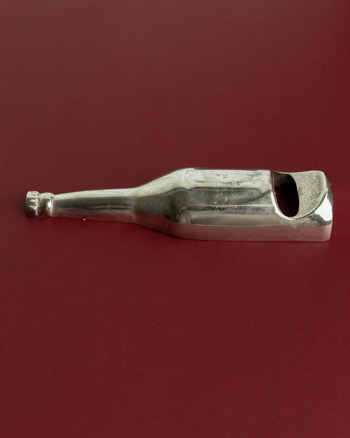 Vintage Flaschenöffner Flaschenform versilbert