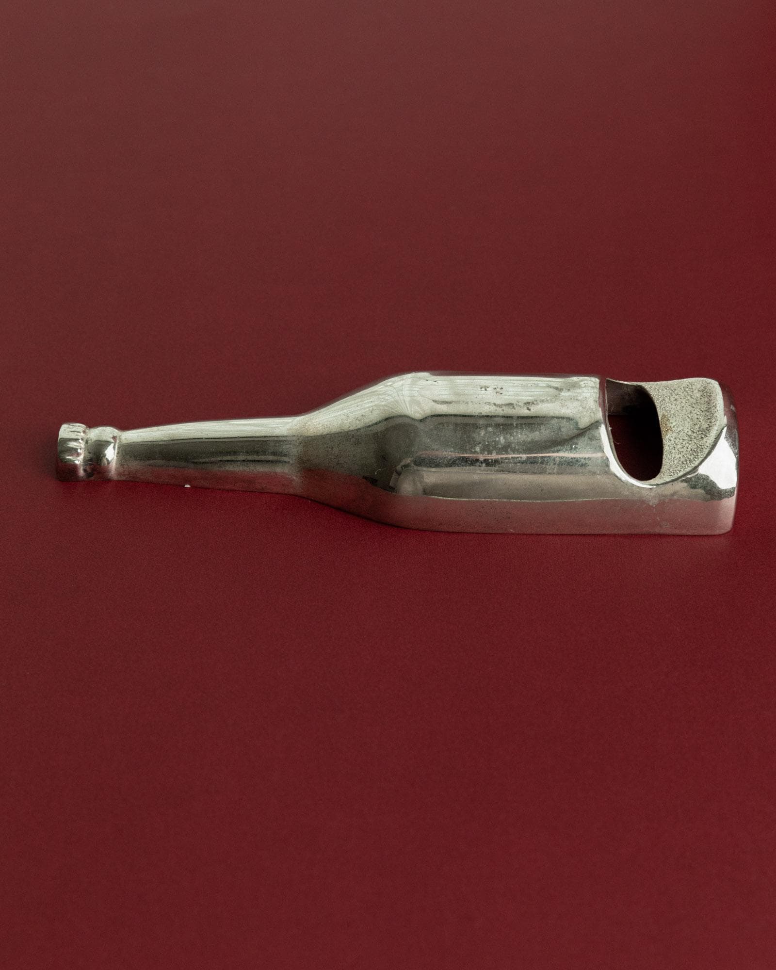 Vintage Flaschenöffner Flaschenform versilbert