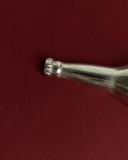 Vintage Flaschenöffner Flaschenform versilbert