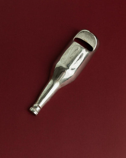 Vintage Flaschenöffner Flaschenform versilbert