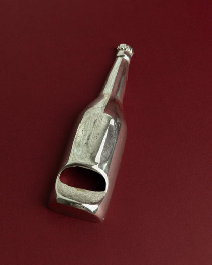 Vintage Flaschenöffner Flaschenform versilbert