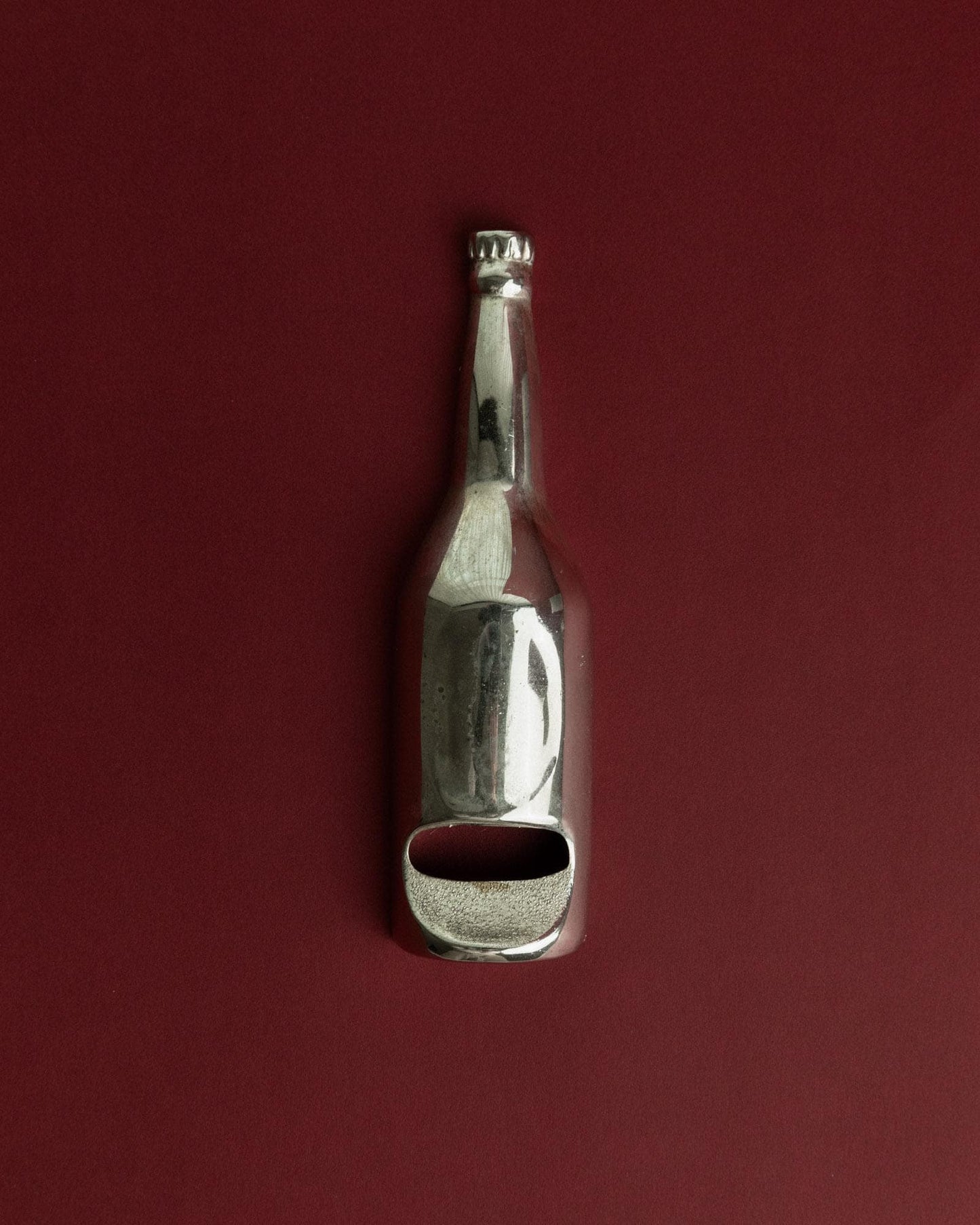 Vintage Flaschenöffner Flaschenform versilbert