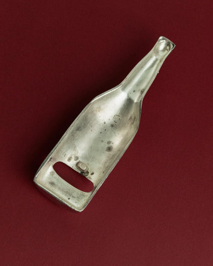 Vintage Flaschenöffner Flaschenform versilbert