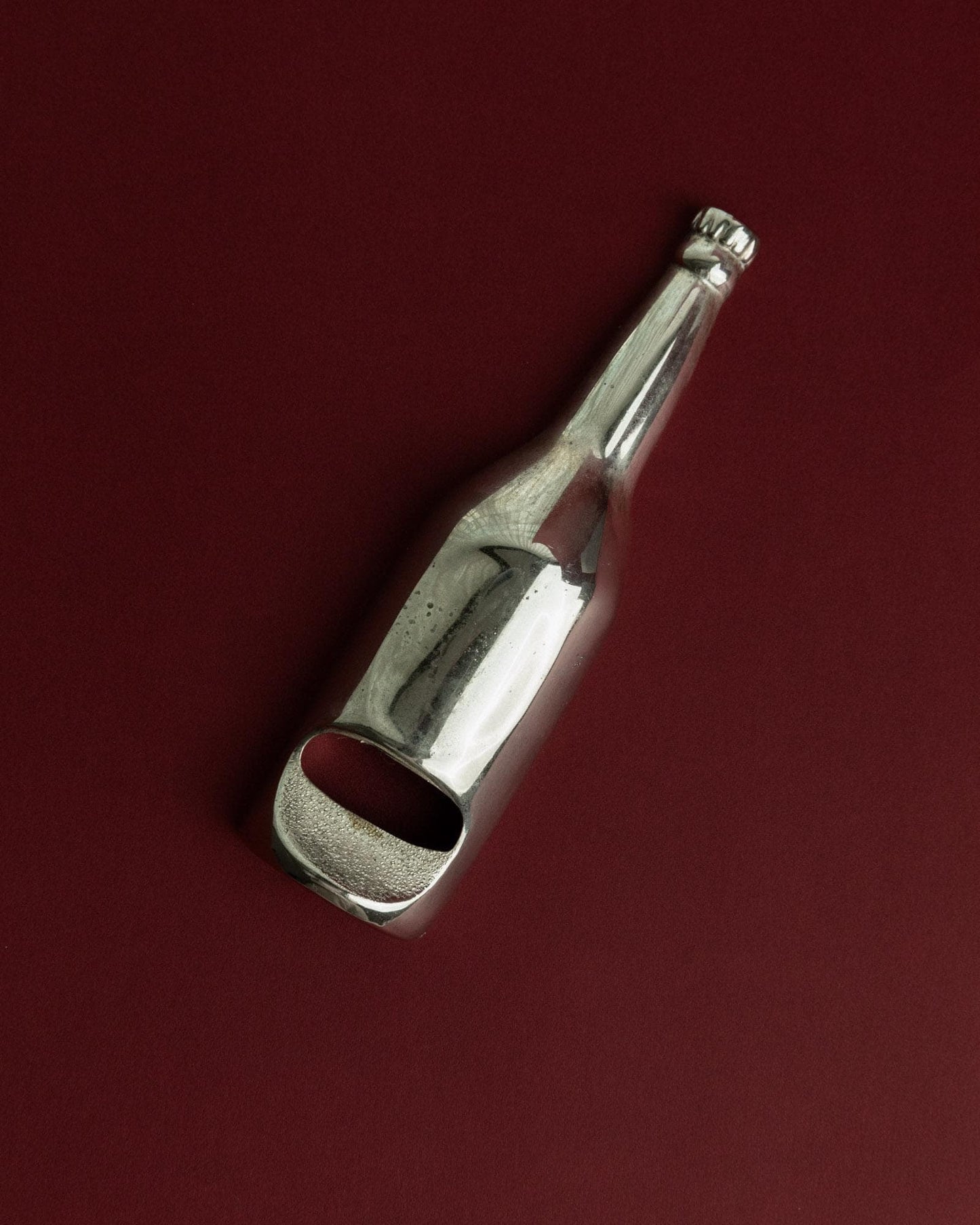 Vintage Flaschenöffner Flaschenform versilbert