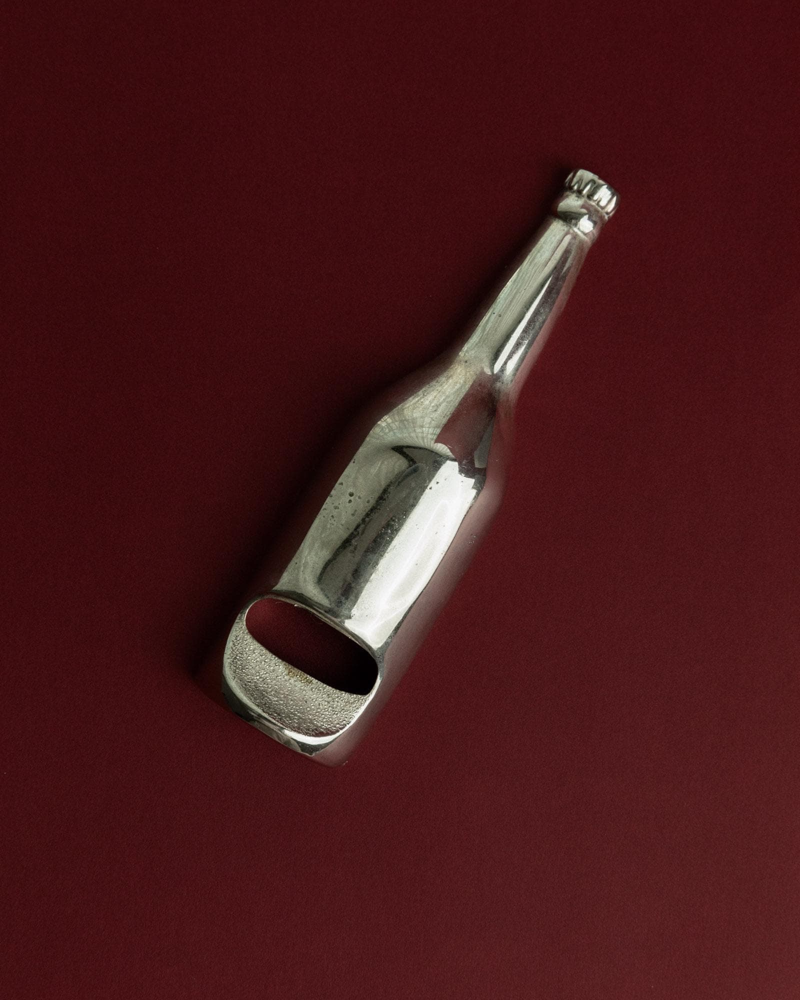 Vintage Flaschenöffner Flaschenform versilbert