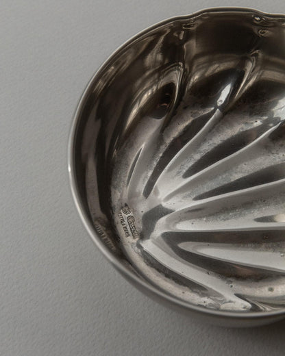 Vintage Schale von Cassetti für Cassetti Silber Patina Dekoration versilbertes Metall
