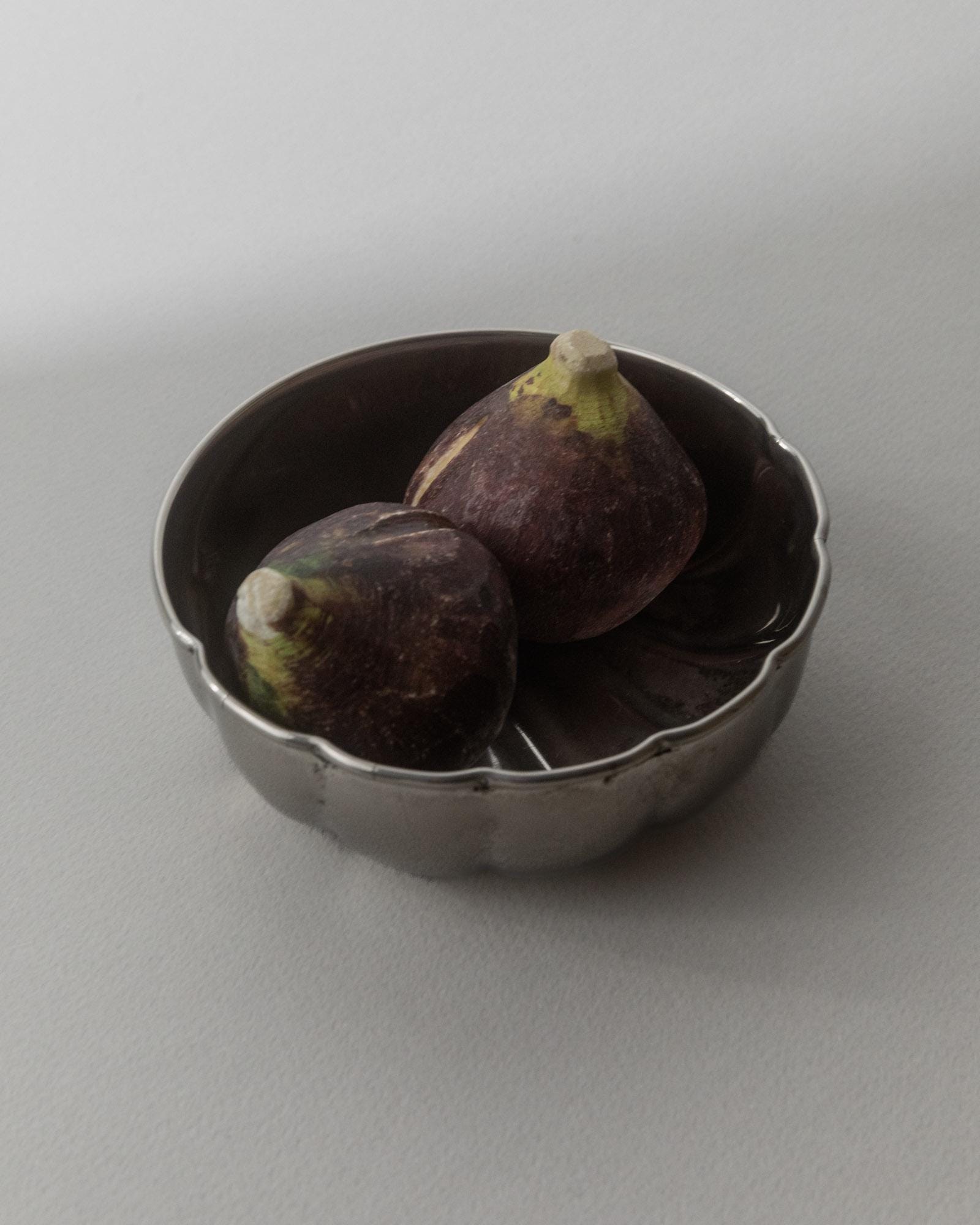 Vintage Schale von Cassetti für Cassetti Silber Patina Dekoration versilbertes Metall