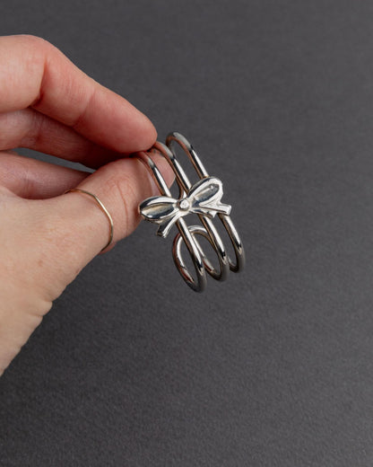 Vintage Serviettenring Ribbon Set von 6