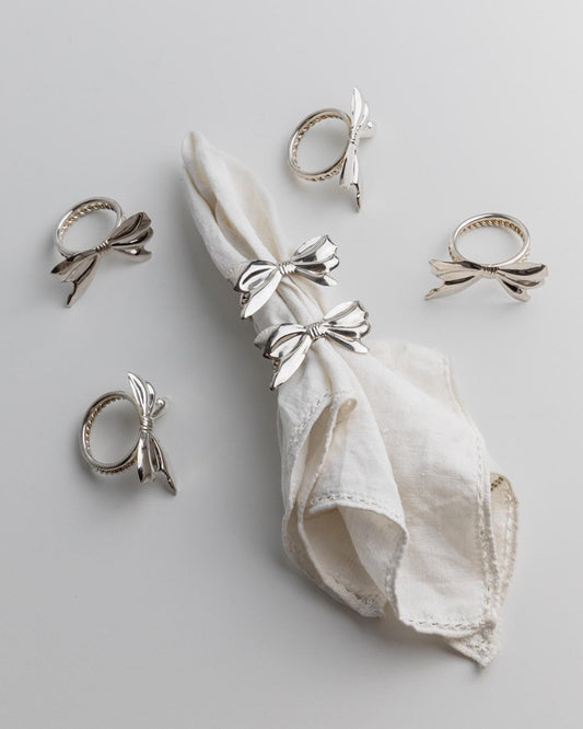 Vintage Serviettenring Ribbon Set von 6