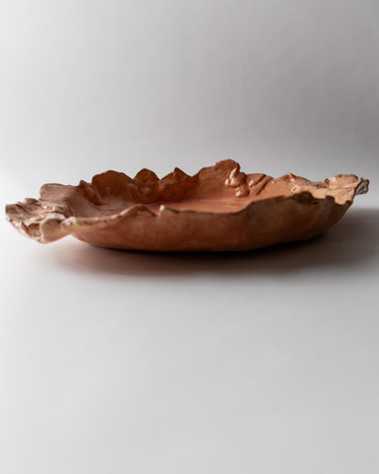 Vintage Schale Studio Pottery Terrakotta handgefertigt Italien organische Form