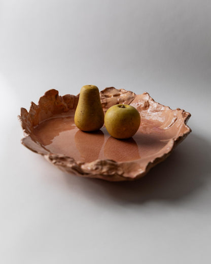 Vintage Schale Studio Pottery Terrakotta handgefertigt Italien organische Form