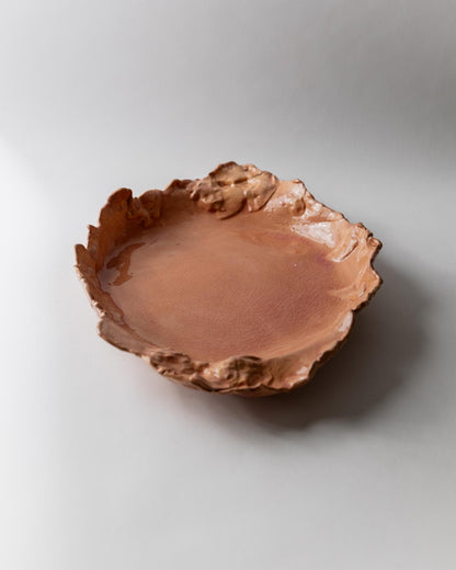 Vintage Schale Studio Pottery Terrakotta handgefertigt Italien organische Form