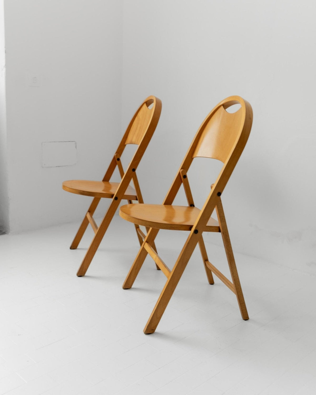 Set von 2 Vintage Klappstuhl "Tric" von Achille und Pier Giacomo Castiglioni für Bernini