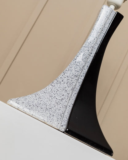 Vintage Lampe schwarz weiß handgemacht Italien Keramik