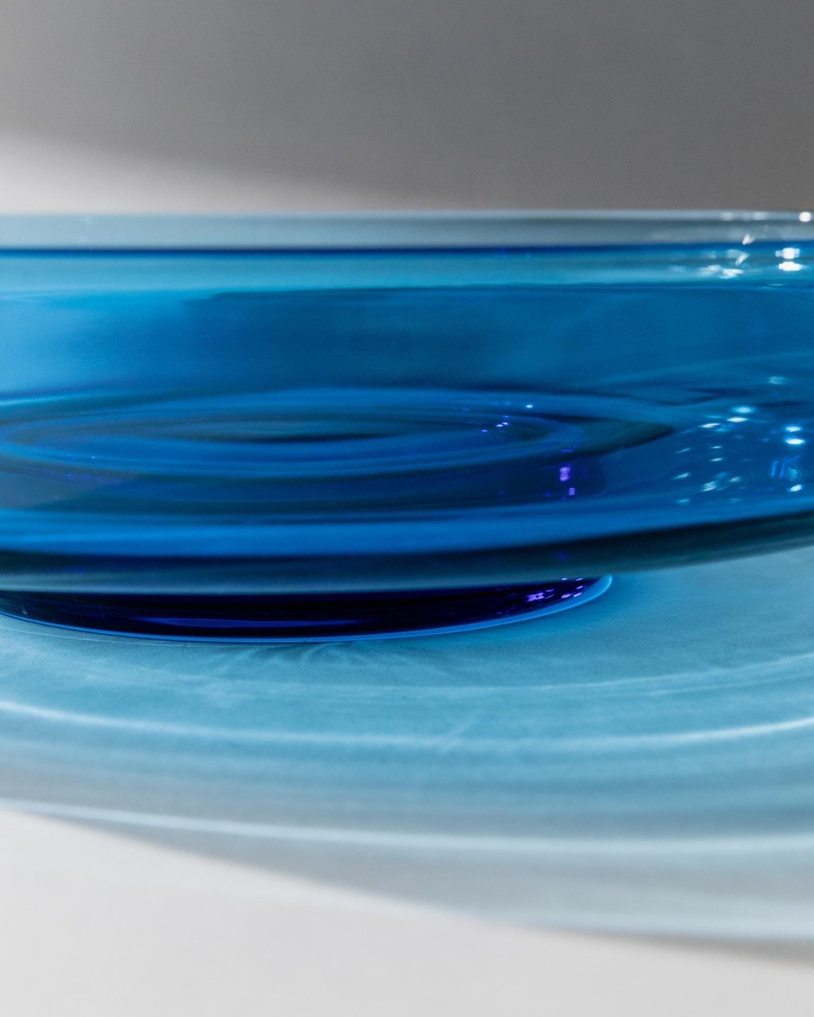 Vintage Schale aus Murano Glas königsblau von Murano