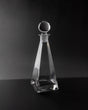 Vintage Decanter Pyramid by Linea 7 for Linea 7 Crystal Clear Crystal Glass
