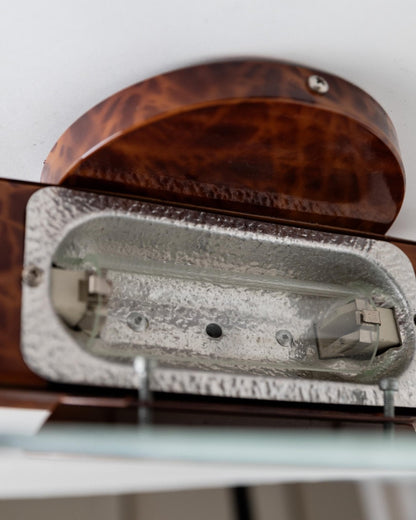 Set von 2 Vintage Wandlampen Murano Glas mit Streifendekor, Memphis Design