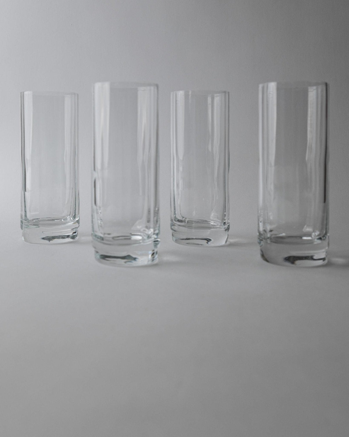 Set von 4 Vintage Wassergläser Murano, gerippt