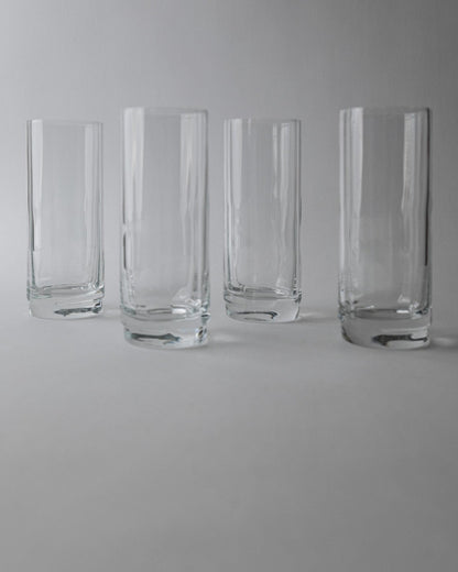 Set von 4 Vintage Wassergläser Murano, gerippt