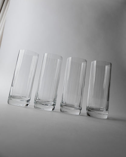 Set von 4 Vintage Wassergläser Murano, gerippt