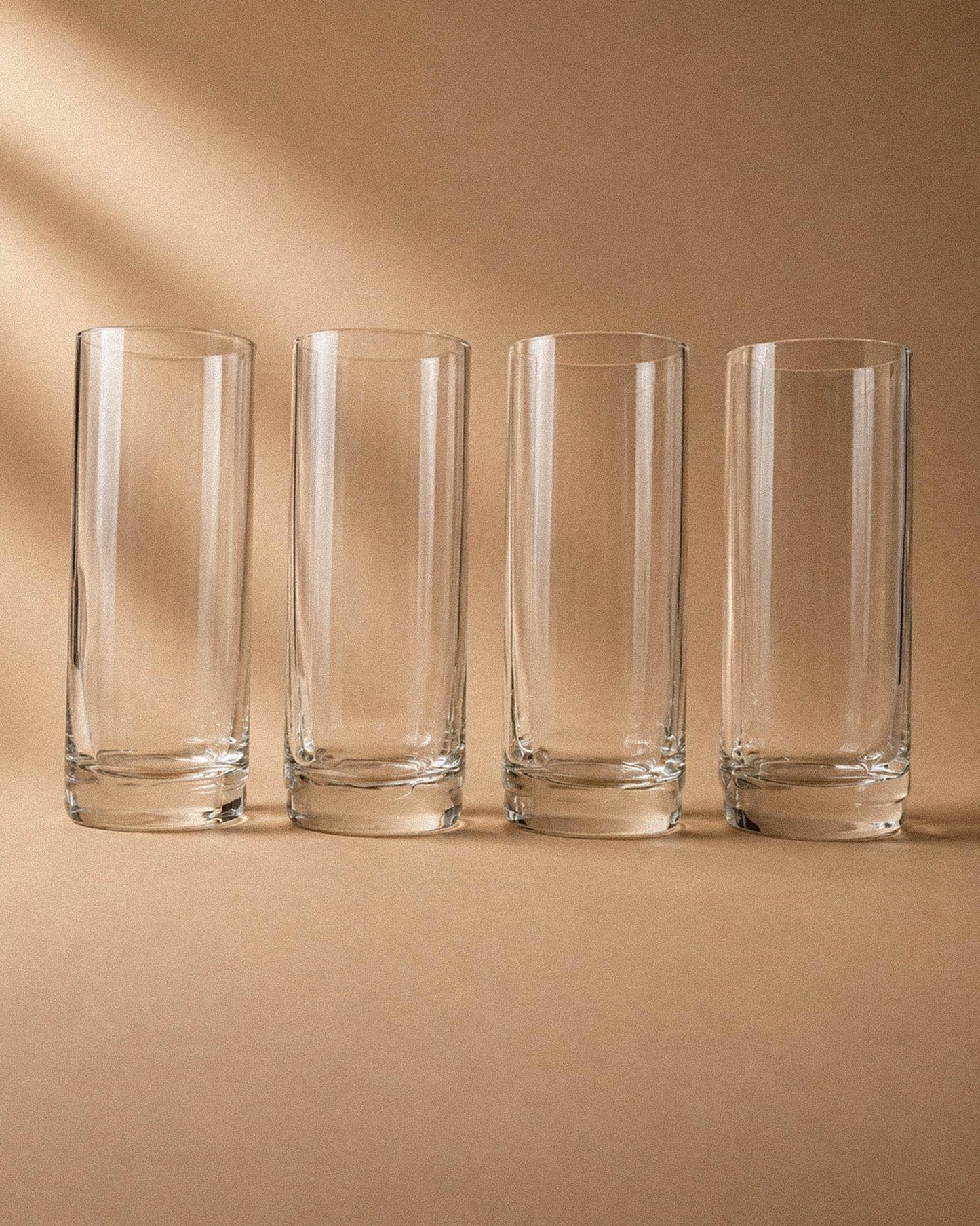 Set von 4 Vintage Wassergläser Murano, gerippt