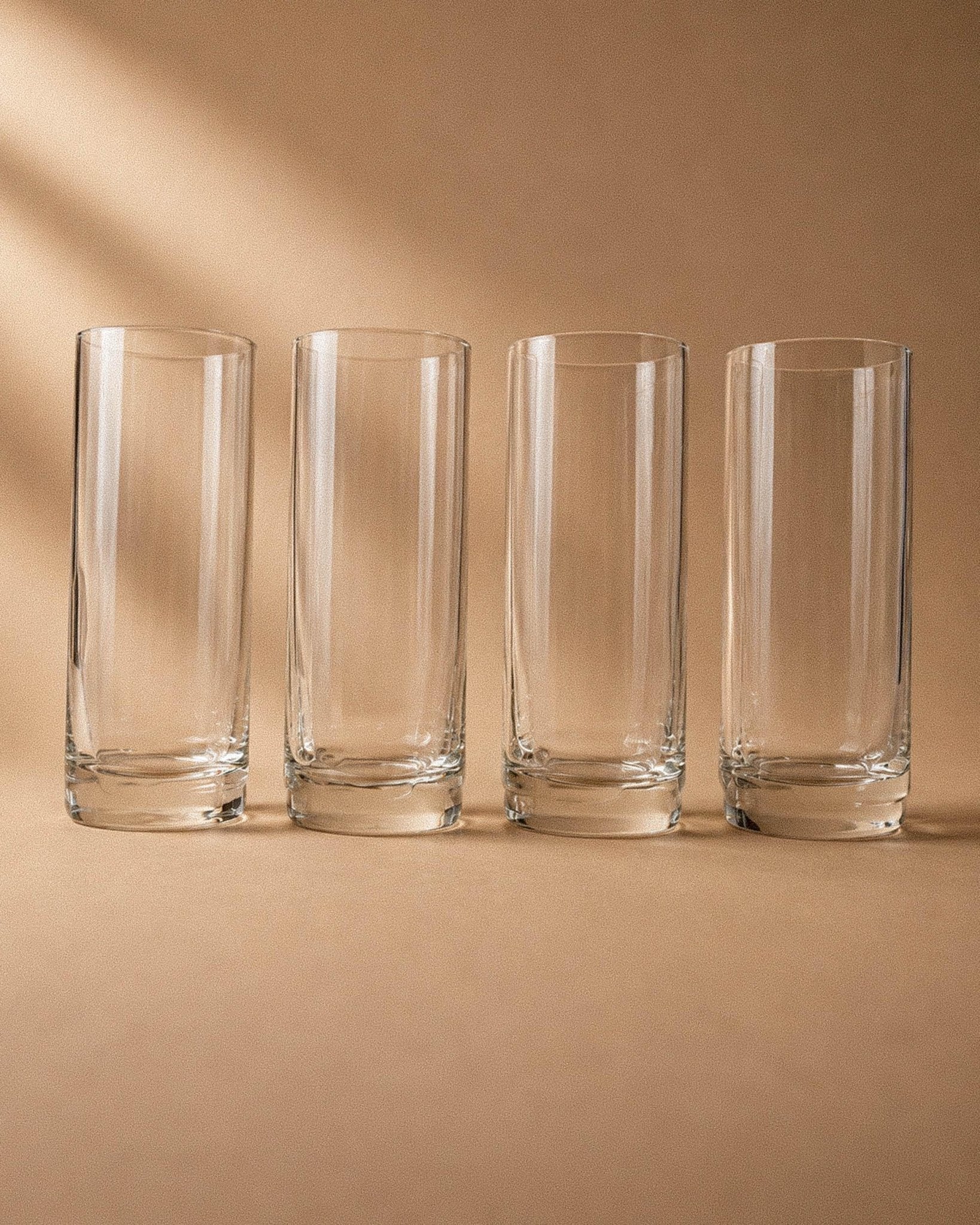Set von 4 Vintage Wassergläser Murano, gerippt