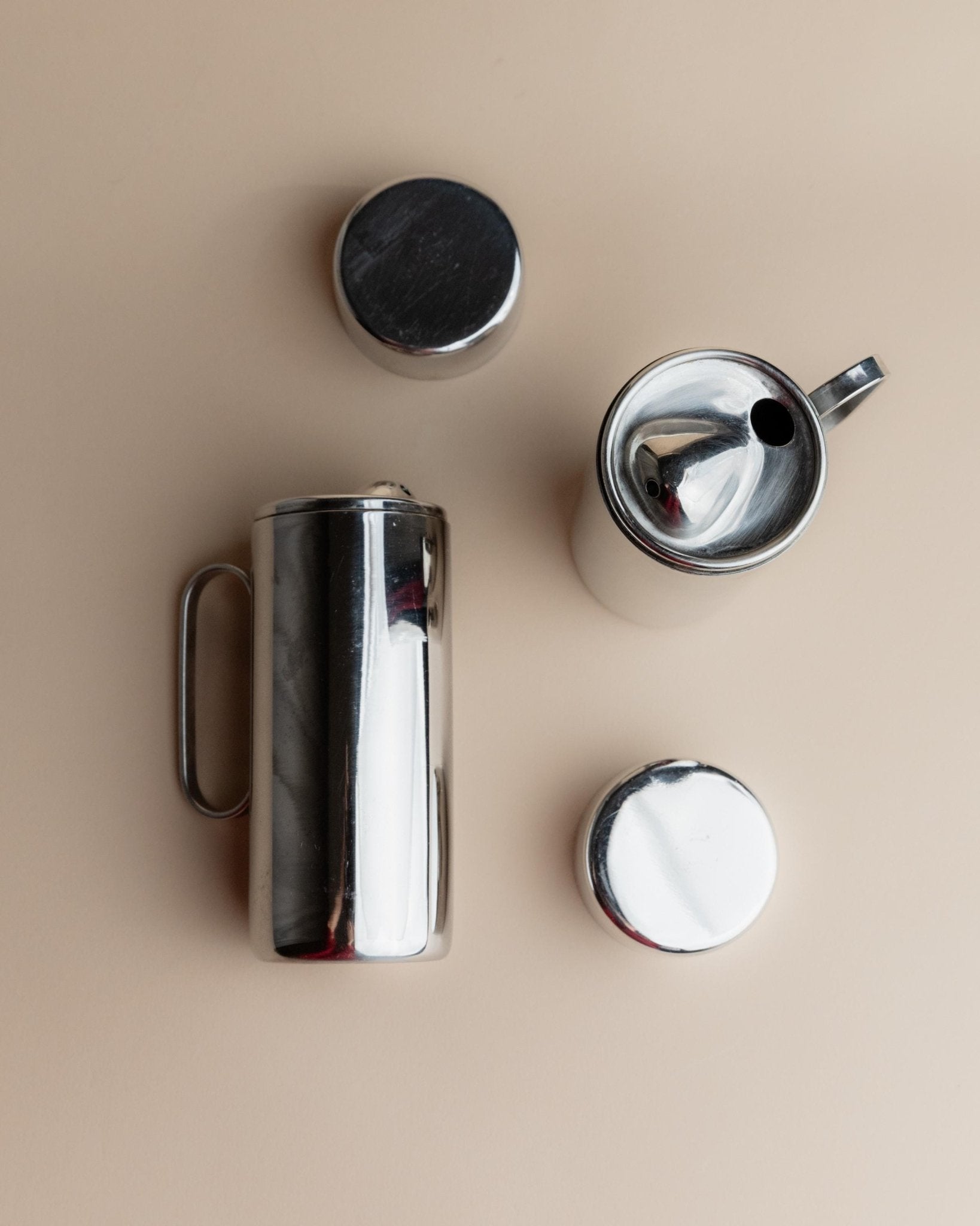 Vintage Öl-und-Essig-Set mit Ständer, 2 Kännchen, Italien, zeitloses Design