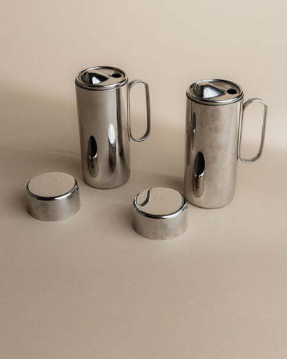 Vintage Öl-und-Essig-Set mit Ständer, 2 Kännchen, Italien, zeitloses Design