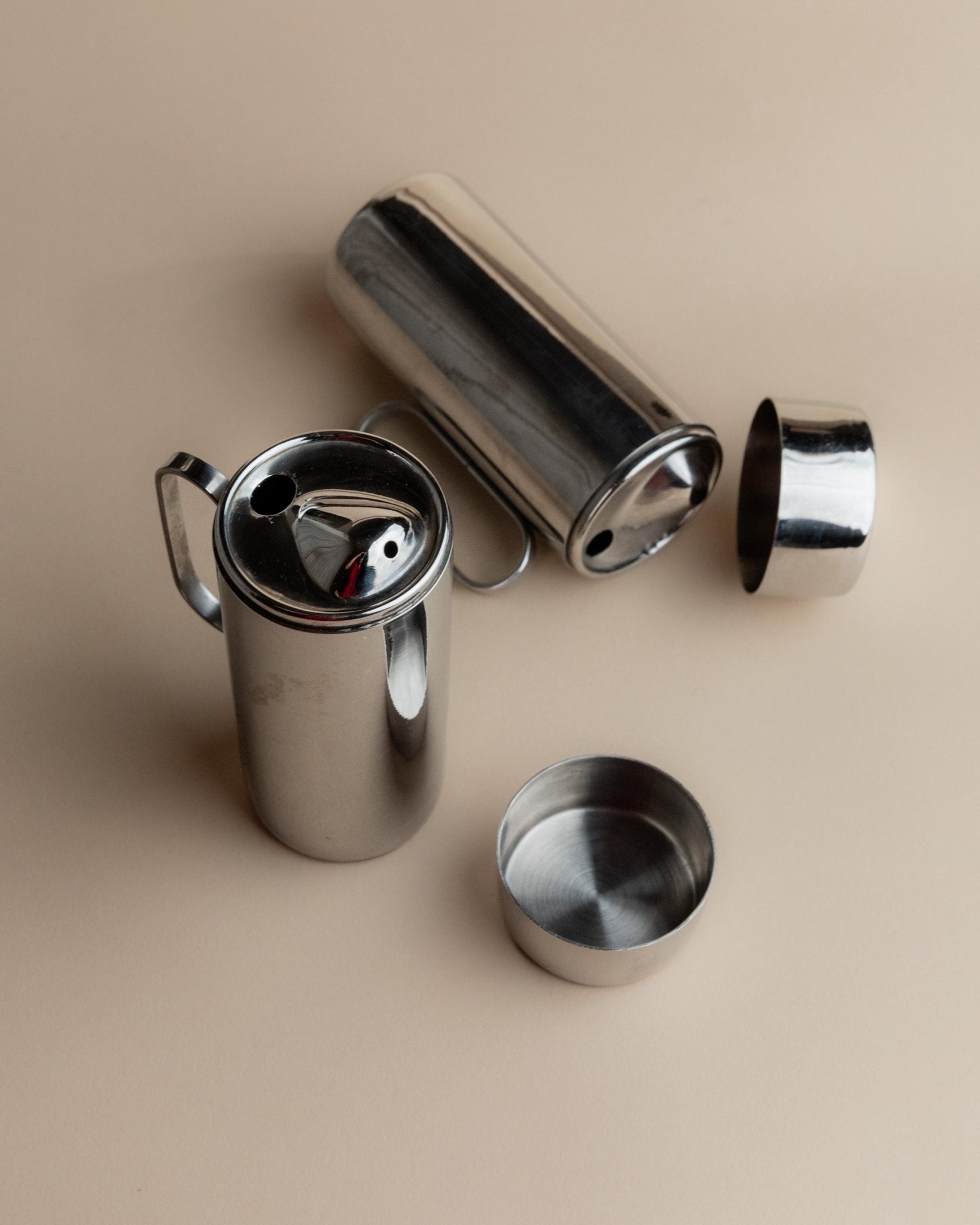 Vintage Öl-und-Essig-Set mit Ständer, 2 Kännchen, Italien, zeitloses Design